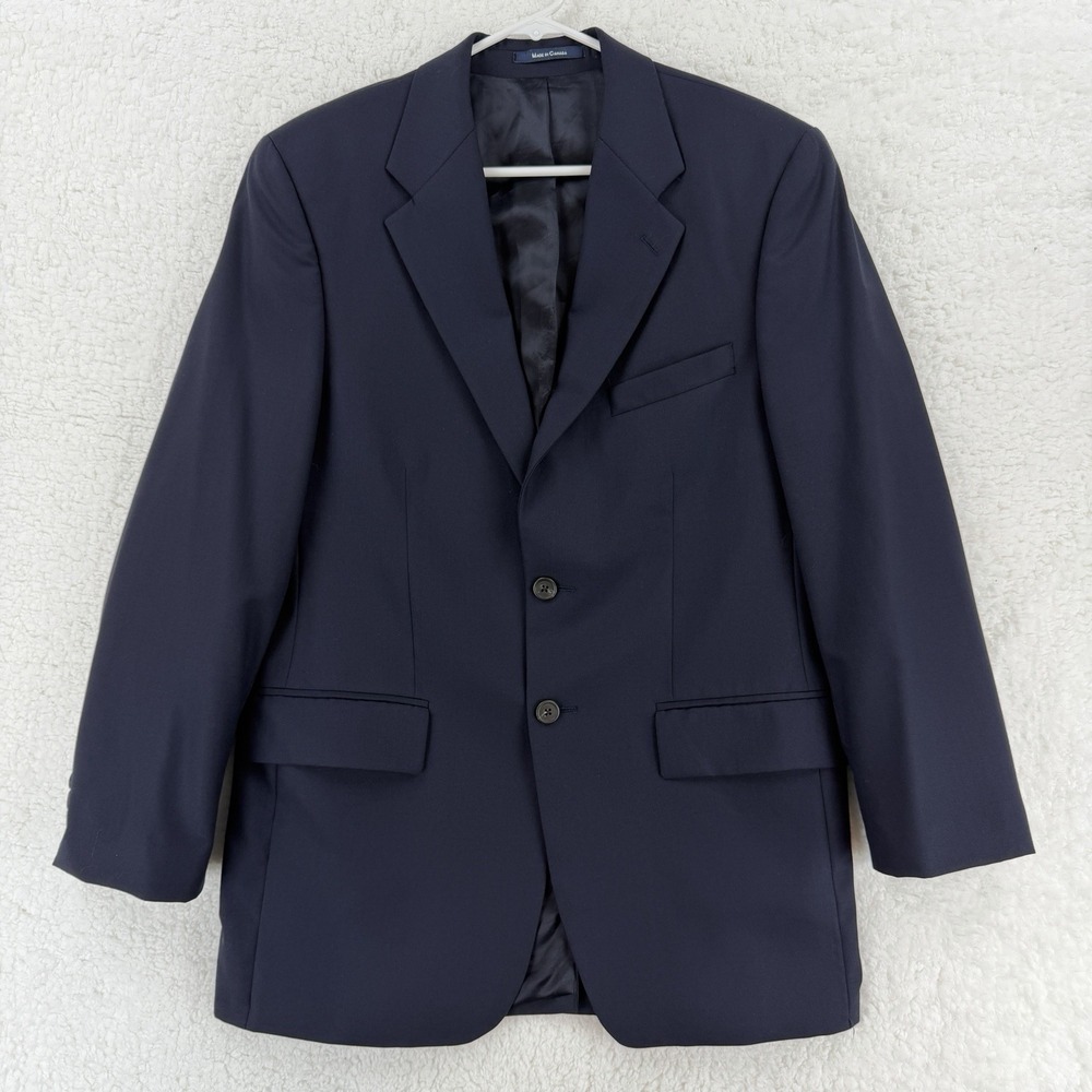 Chaps Ralph Lauren Blazer Mens 38R Navy Wool 2-Button Classic Fit Suit Jacket